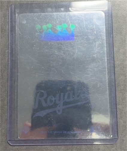 1991 Upper Deck Kansas City Royals Team Logo Hologram Sticker — front