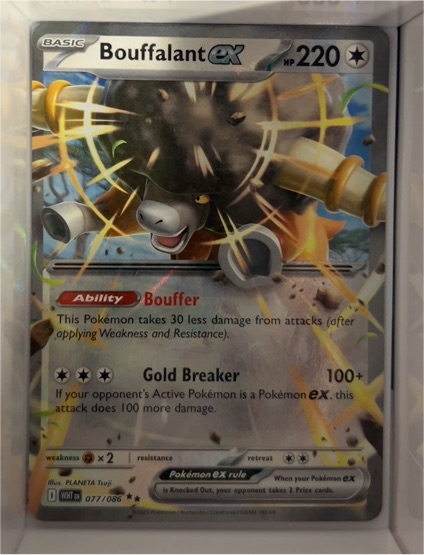 Pokémon TCG Bouffalant ex 077/086 Scarlet & Violet White Flare — front