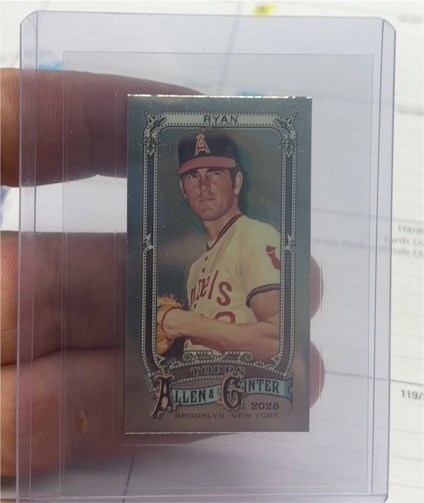 2025 Topps Allen & Ginter #63 Nolan Ryan Mini Chrome — front