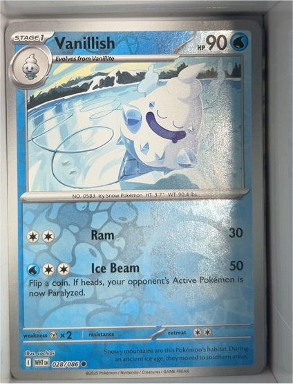 2023 Pokémon SV: White Flare #028 Vanillish — front