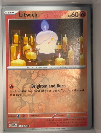 2025 Pokémon SV White Flare #016 Litwick — front