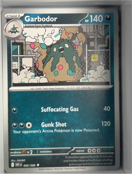 2025 Pokémon Scarlet & Violet SV: White Flare #060 Garbodor — front