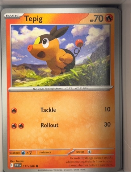2025 Pokemon SV: White Flare #011 Tepig — front