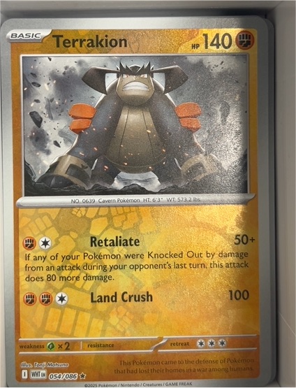 2025 Pokémon SV: White Flare #054 Terrakion — front