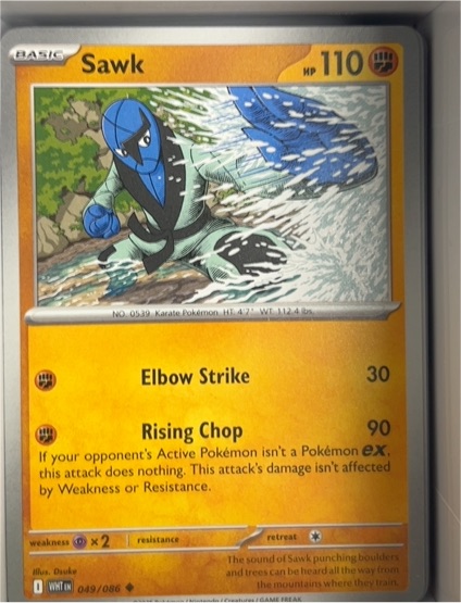 2023 Pokémon SV: White Flare #049 Sawk — front