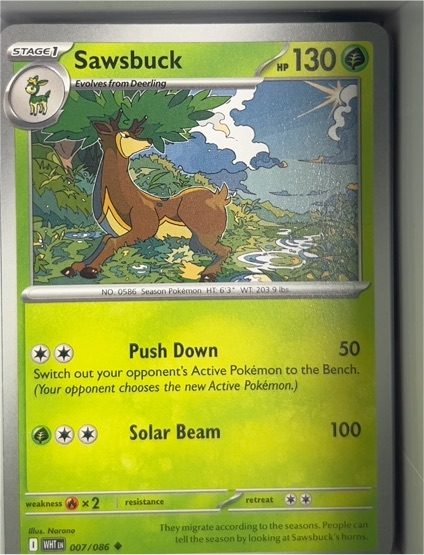 2025 Pokémon SV: White Flare #007 Sawsbuck — front