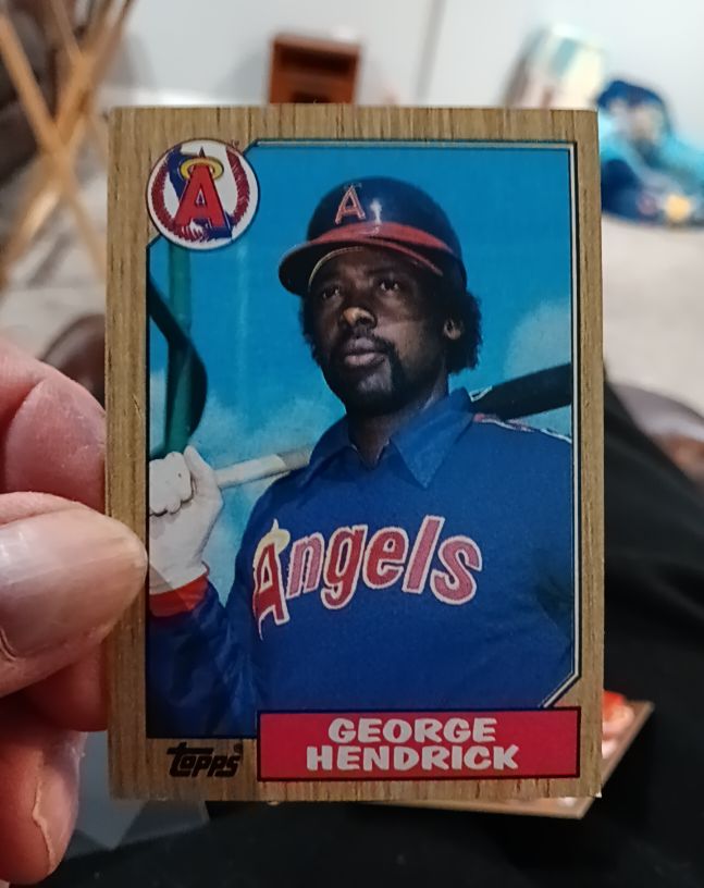 1987 Topps #725 George Hendrick California Angels — front
