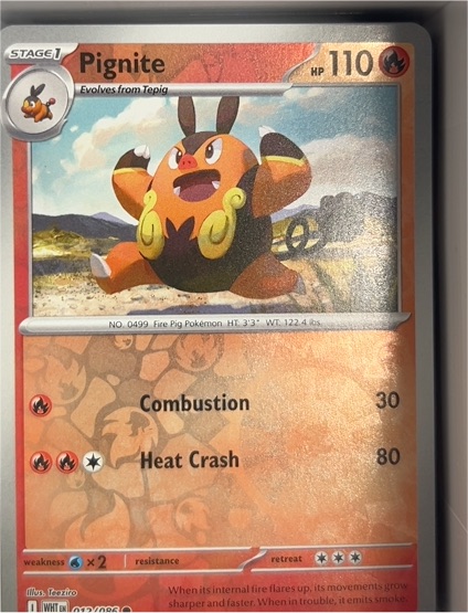 2023 Pokémon SV: White Flare #012 Pignite — front