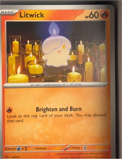 2023 Pokémon Scarlet & Violet White Flare #016 Litwick — front
