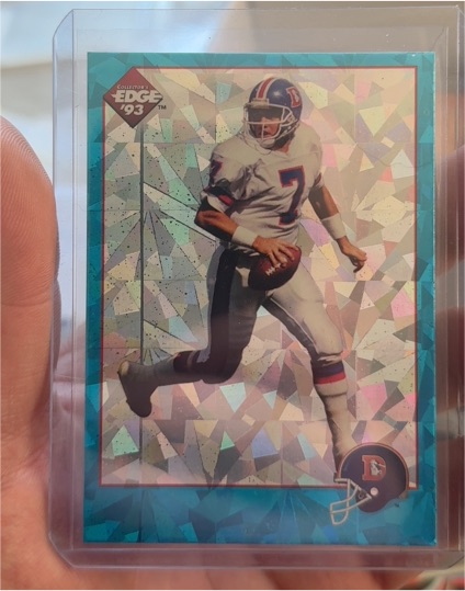 1993 Collector's Edge #E5 John Elway Blue Prism — front