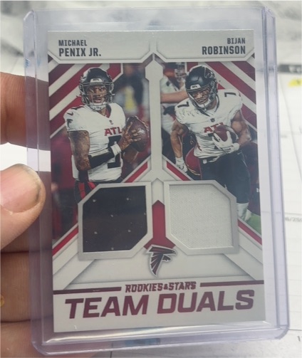 2025 Panini Rookies & Stars #TD-ATL Michael Penix Jr. / Bijan Robinson — front