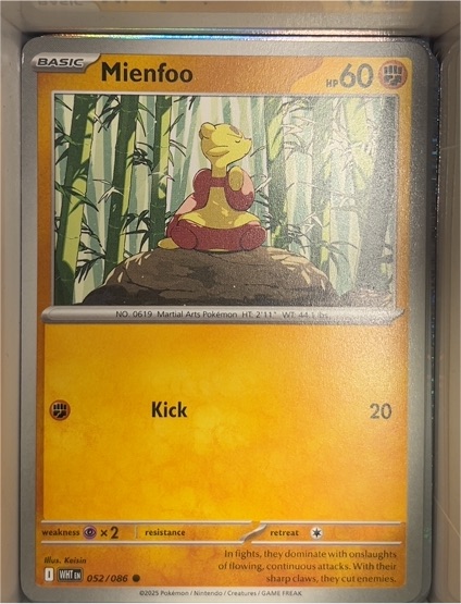 2025 Pokémon SV: White Flare #052 Mienfoo — front