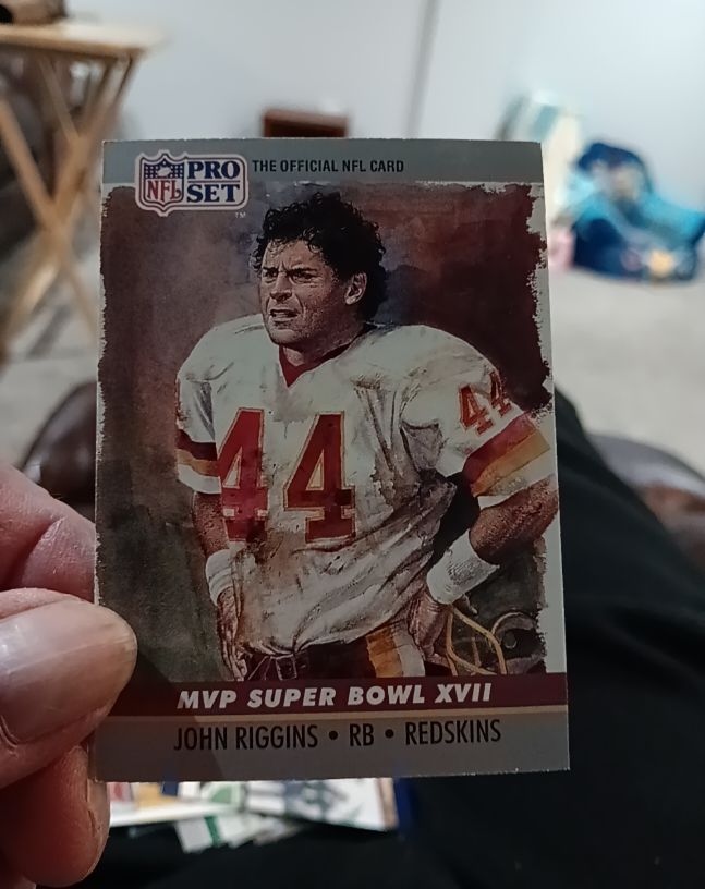 1990 Pro Set #17 John Riggins Super Bowl MVP — front