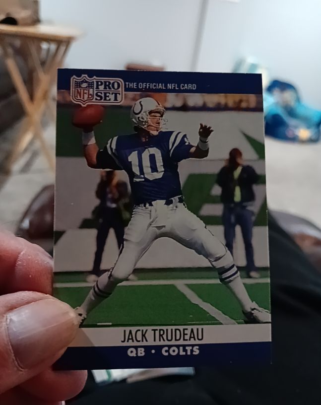 1990 Pro Set #526 Jack Trudeau Indianapolis Colts — front