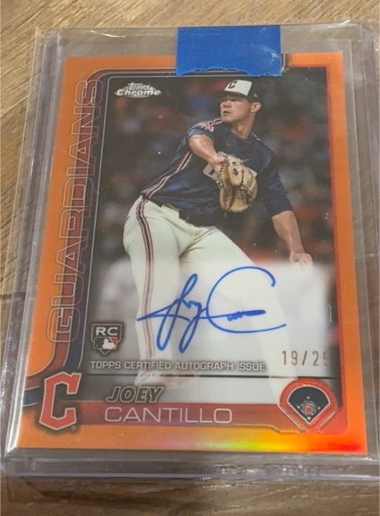 2025 Topps Chrome #RA-JCA Joey Cantillo Rookie Autograph — front