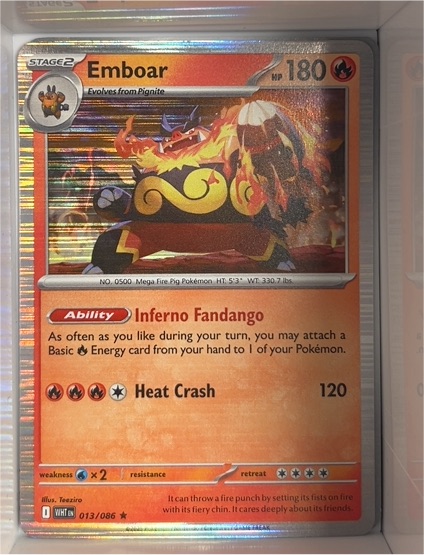 2021 Pokémon SV: White Flare #013 Emboar — front