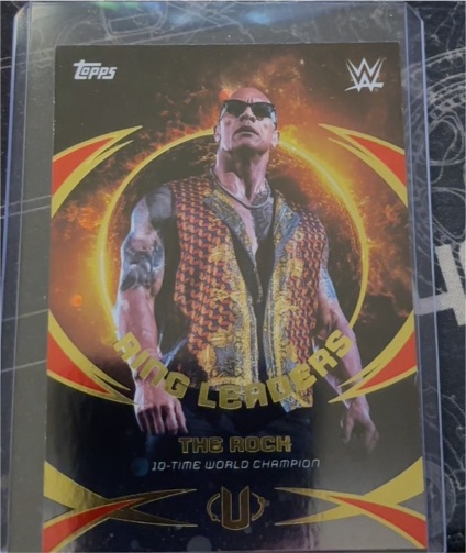 2025 Topps Universe WWE #RL-7 The Rock Ring Leaders — front