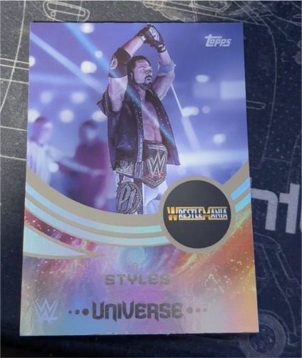 2025 Topps Universe WWE #225 AJ Styles WrestleMania Event Variation — front