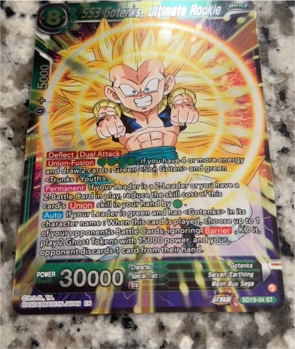 Dragon Ball Super Card Game SD19-04 SS3 Gotenks, Ultimate Rookie — front
