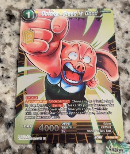 2017 Dragon Ball Super Card Game P-405 Oolong, Greed is Good — front