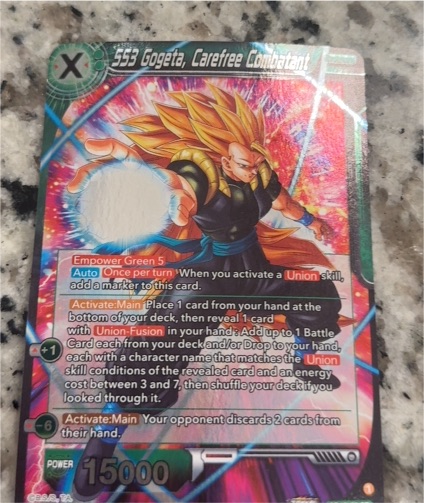 Dragon Ball Super Card Game SD19-03 SS3 Gogeta, Carefree Combatant — front