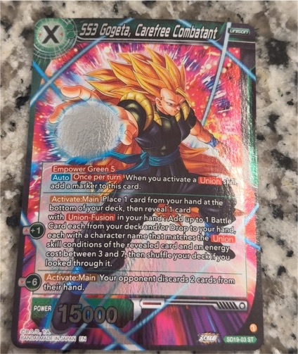 Dragon Ball Super Card Game SD19-03 SS3 Gogeta, Carefree Combatant — front