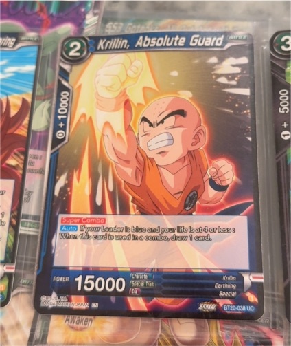 2023 Dragon Ball Super Card Game BT20-038 Krillin, Absolute Guard — front