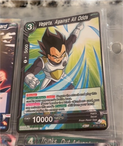 Dragon Ball Super Card Game BT20-123 Vegeta, Against All Odds — front