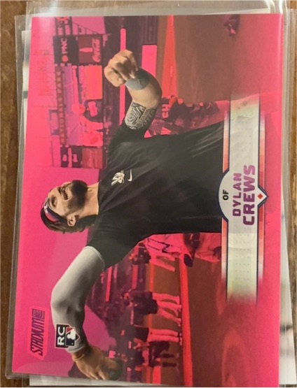 2025 Topps Stadium Club #102 Dylan Crews Pink Foil Rookie Card — front