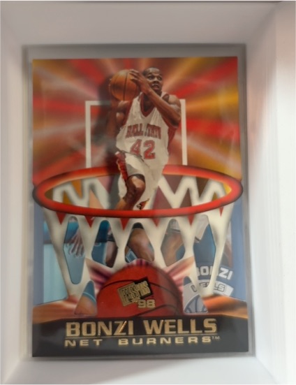1998 Press Pass Net Burners #NB15 Bonzi Wells — front