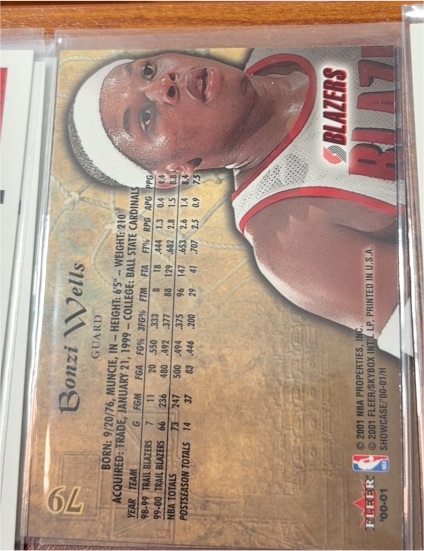 2000-01 Fleer Showcase #79 Bonzi Wells — front