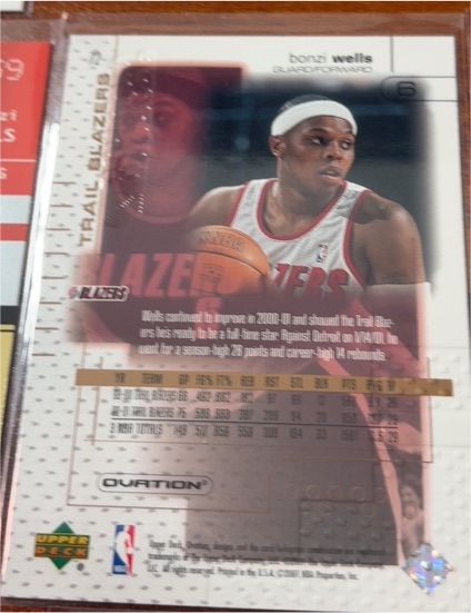 2001-02 Upper Deck Ovation #72 Bonzi Wells — front