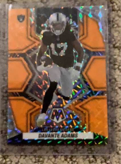 2022 Panini Mosaic #208 Davante Adams Orange Reactive — front