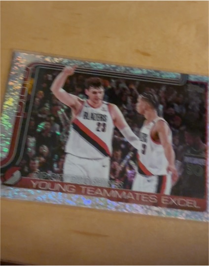 2025-26 Topps #289 Rip City Duo Shines Young Teammates Excel — front
