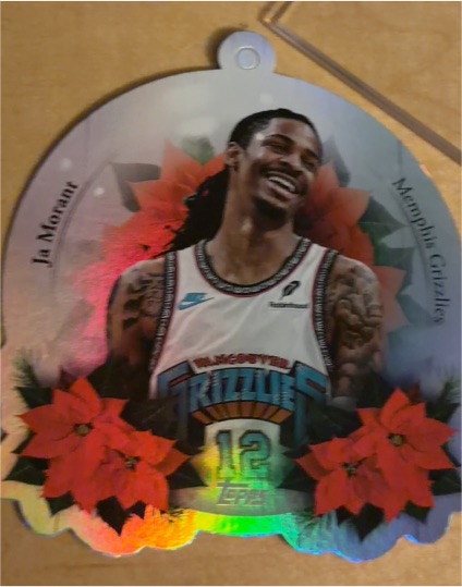 2025-26 Topps Holiday #DCO-JM Ja Morant Die-Cut Ornament Memphis Grizzlies — front