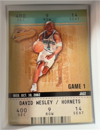 2002-03 Fleer Authentix #65 David Wesley — front
