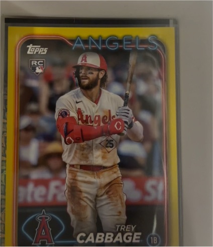 2024 Topps #321 Trey Cabbage Yellow Parallel — front