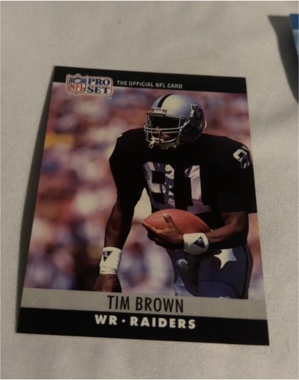 1990 Pro Set #150 Tim Brown — front
