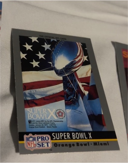 1990 Pro Set #10 Super Bowl X Orange Bowl Miami — front
