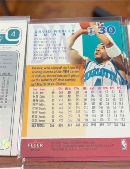2000-01 Fleer Ultra #30 David Wesley — front