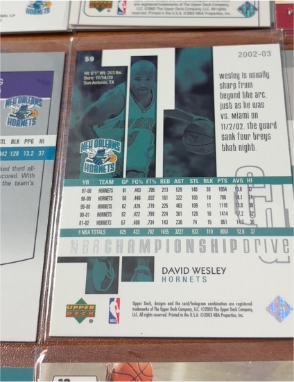 2002-03 Upper Deck #59 David Wesley — front