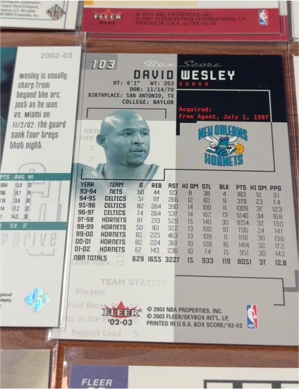 2002-03 Fleer Box Score #103 David Wesley — front