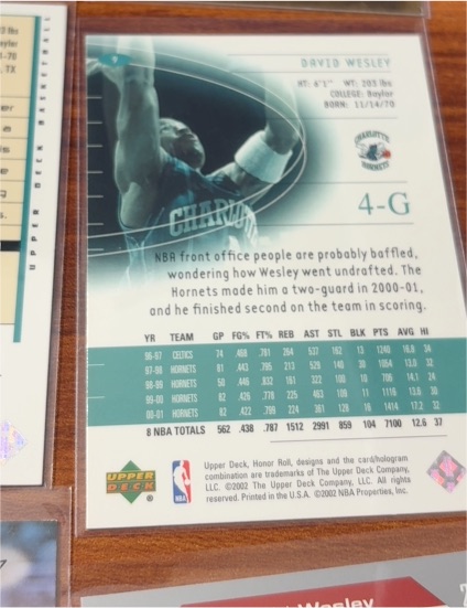 2002 Upper Deck #4-G David Wesley — front