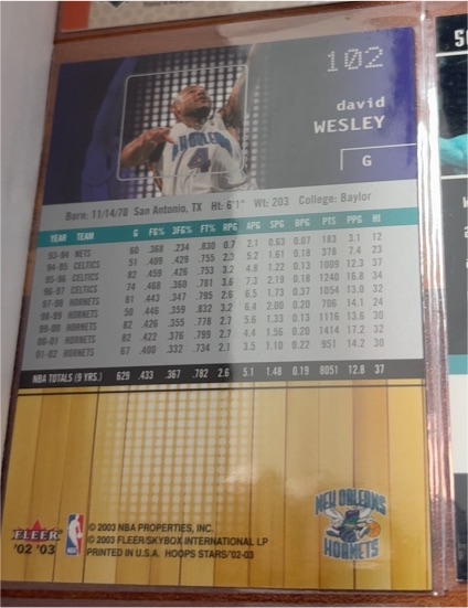 2002-03 Fleer #102 David Wesley — front