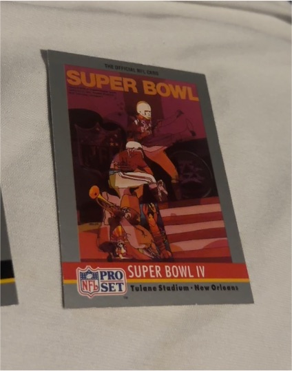 1990 Pro Set #4 Super Bowl IV Chiefs vs Vikings — front