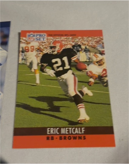 1990 Pro Set #74 Eric Metcalf — front
