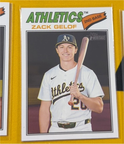 2026 Topps Heritage #186 Zack Gelof Athletics — front