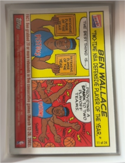 2003 Topps Bazooka #11 Ben Wallace — front