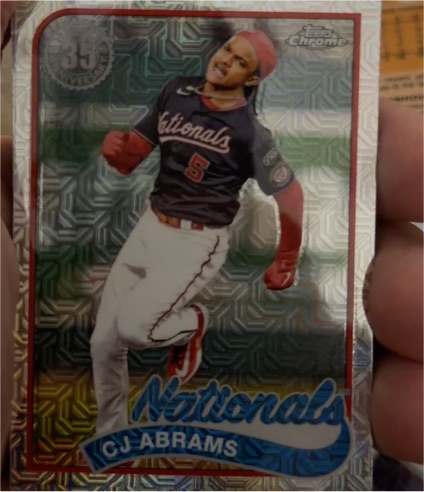 2024 Topps Series 2 1989 Topps Chrome Silver Pack Mojo #2T89C-23 CJ Abrams — front