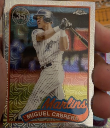 2024 Topps Series 2 - 1989 Topps Chrome Silver Pack Mojo #2T89C-68 Miguel Cabrera — front